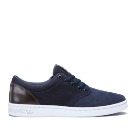 Supra Mens CHINO COURT Blue/Gray Low Top Shoes | CA-63090